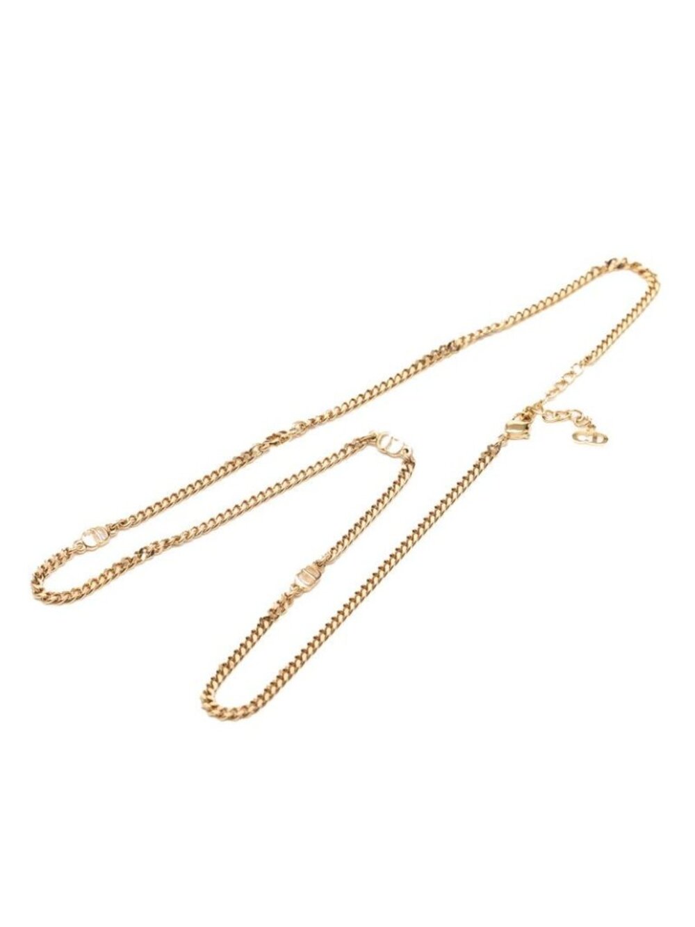 Dior CD Logo Chain Necklace Gold Plated 1 - Picture 3 of 5